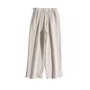 Pantalones de lino largos y rectos de nueve puntos con cintura elástica y pierna ancha sueltos de ocio de arte puro de 14 pulgadas de exportación de comercio exterior todos los días
