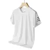 Camiseta de Verano de Secado Rápido para Hombre de Seda de Hielo Delgada Transpirable Cuello Redondo Manga Corta Ropa Deportiva para Correr Fitness para Mujer Transpirable de Secado Rápido