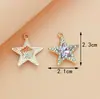 Accesorios de Joyería DIY de Fábrica Estrella de Cinco Puntas Corazón Aleación Pedrería Colgante Encanto Pendiente Collar Accesorios Llavero