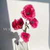 Flores Artificiales Rojo Rosa, Flores Falsas Rojo Rosa para Decoración de Pasillos en Salones de Bodas, Venta al por Mayor para Eventos de Boda