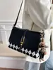 Bolso Pequeño de Moda de Este Año con Color Contrastante Simple para Mujer 2026 Primavera Nuevo Estilo Bolso Pequeño Cruzado de Hombro Único con Textura de Moda
