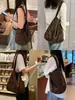 Bolso tote de gamuza con estampado de leopardo estilo coreano para otoño, nuevo modelo de celebridad, gran capacidad, estilo casual, adecuado para ir al trabajo, bolso de hombro y bandolera