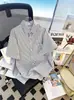 Camisa casual de rayas retro estilo japonés para hombre, top tipo cárdigan holgado, estilo corto moderno para hombre