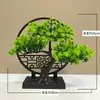 Novo Estilo Chinês Realista Pinheiro de Boas-Vindas Tela para Sala de Estar Ornamentos Decoração de Gabinete de TV Mesa de Café Planta Pequena Planta em Vaso Ornamentos