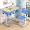 Mesa Escolar e Cadeira Elevatórias de ABS com Cesta Mesa de Estudo Infantil para Casa Mesa e Cadeira para Alunos do Ensino Médio e Fundamental 3-18 Anos