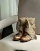¡¡¡Súper hermosa!!! Botas de cuero suave marrones retro con cordones hasta la mitad de la pantorrilla para mujer 2026 estilo popular temperamento elegante versátiles adelgazantes botas de moda