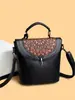 Bolso Cubo Nuevo Bolso Cruzado Bolso de Hombro Retro para Mujer Hecho a Mano Color Limpiado Versátil Gran Capacidad Bolso de Moda Transfronterizo para Mujer