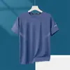 Camiseta de Manga Curta de Seda de Gelo para Homens Verão 2026, Novas Camisetas Respiráveis de Meia Manga para Corrida e Esportes