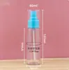 Frasco Transparente de Plástico PET para Perfume e Loção, Frasco com Borrifador Fino, Frasco Portátil com Borrifador de Pressão