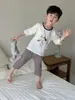 Pijama infantil Amaya de manga corta y pantalón corto, ropa de verano con aire acondicionado, Tencel Lyocell, ropa informal para el hogar.