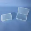 10.5 Caja Rectangular Pp Piezas Transparentes Caja de Plástico Rectangular Tapa abatible Joyería Ferretería Empaque de Producto Caja de Almacenamiento