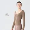 Roupas de Yoga de Manga Longa Feitas Sob Medida de Fábrica para Mulheres, Roupas Fitness de Secagem Rápida Justas, Tops Camisetas Esportivas para Corrida Transfronteiriça