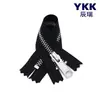 Cremallera Ykk No. Cremallera Cerrada de Cobre Blanco de 5" para Chaquetas, Accesorios de Ropa, Bolsas, Tirador de Cremallera YKK, Autocierre, Antideslizante