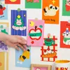 30 Postales Suaves y Lindas de Animalitos, Tarjetas de Felicitación Hechas a Mano de Alta Gama Estilo Ins, Tarjetas Creativas para Decoración de Pared