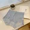 Ropa Interior Invisible de Cintura Alta para Mujer de Encaje Seda de Morera 5A Resistente Antibacteriana Cómodos Hipsters para Mujeres Chicas Sexy