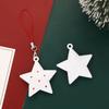 Campana de estrella de cinco puntas con pintura de color transfronterizo, campana creativa de hierro para árbol de Navidad con cuerda, accesorios de decoración navideña DIY