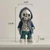 Figura de calavera de Halloween transfronteriza, adornos de resina, festival de fantasmas alienígenas, dibujos animados, fiesta, decoración de escritorio y jardín.