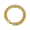 Nuevo Pulsera Cubana Vacío-Chapada Antidesvanecimiento Transfronteriza para Hombres y Mujeres, Joyería de Hip-Hop de Moda para Chicas, Pulsera de Acero Inoxidable Nk