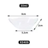 Plato Desechable Duro de PS para Salsa de Tomate, Aderezo de Ensalada, Plato para Aperitivos, Plato para Fiesta, Boda, Plato para Postre en Forma de Lingote