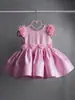 Vestido de Princesa para Niña con Flores Rosas Tridimensionales, Falda Abullonada para Niñas Pequeñas, Vestido de Satén Amazon para Cumpleaños de un Año