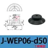 Taozhuo Ventosa de Vacío J-Wep06-D10 J-Wep07-D30 Goma Negra Antiestática Boquilla de Ventosa de Vacío