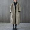 Gabardina de longitud media para mujer 2026 Otoño Nuevo Talla Grande Artística Holgada Casual Chaqueta de Manga Larga para Mujer