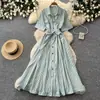 Vestido Coreano de Manga Corta Línea A para Mujer para Viajar, Estilo Ligero Maduro de Verano, Rosa, Ceñido a la Cintura, Adelgazante, Elegante, Único Vestido Largo