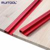45 rojo métrico pulgada con canaleta de escala 300-800 mm aleación de aluminio guía riel empujador canaleta herramienta para carpintería