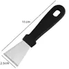 Raspador de gordura de aço inoxidável, raspador de limpeza de cozinha, raspador de descongelamento de geladeira, raspador removedor de adesivo de coifa de cozinha, faca de limpeza