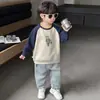 Sudadera para Niños Otoño Invierno Más Terciopelo Manga Larga Casual Infantil Pulóver 2026 Nuevo Estilo Capa Base Ropa para Bebé
