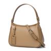 Bolsa de Ombro de Couro Genuíno de Primeira Camada para Mulheres, Estilo Novo, High-End, Bolsa Versátil, Bolsa Simples Transversal de Axila, Bolsa Estilosa