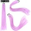 Pelucas de Cola de Caballo Dreadlock Estilo Europeo y Americano al por Mayor para Niños, Pelucas de Gomas Elásticas de Colores, Trenzas Boxeadora de Colores de Fibra de Alta Temperatura