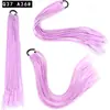 Coleta Gradiente de Siete Colores Coleta Trenza Pequeña Trenza de Color Sucio Coleta Tocado Personalizado Hip Hop Trenza de Tres Hilos