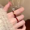 Anel aberto Angla Red Drop Glaze feminino leve luxo nicho anel de dedo de alta qualidade anel retrô branco empilhado