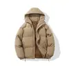 Talla Europea 2024 Invierno Abrigo de Algodón con Capucha de Color Sólido Doble Capa para Pareja para Hombres y Mujeres, Abrigo de Algodón de Invierno, Marca Gruesa de Moda, Tallas Grandes