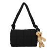 Bolso Cruzado de Algodón y Plumas Nuevo Otoño e Invierno 2025 para Mujer, Mochila Bandolera Moda Acolchada de Gran Capacidad, Bolso de Hombro para Estudiante, Tendencia