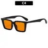Óculos de Sol Quadrados Versáteis Estilo Coreano Moderno, Óculos de Sol Tendência Street Style com Proteção UV e Acabamento de Alto Padrão