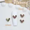 Yiwu Atacado de Joias para Unhas Liga Coração Diamante Estéreo Coração de Pêssego Acessórios para Unhas DIY Decoração de Unhas Vestíveis