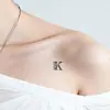 Pegatinas de Tatuaje Herbales Mariposa con Letras Inglesas para Dedos, Impermeables y de Larga Duración, para Parejas Femeninas, Muñeca y Clavícula, Estilo de Alta Gama y Fresco