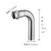 Codo de Acero Inoxidable 304 Codo de 90 Grados Tubería de Montaje Codo Recto Tubería Curva de Acero Inoxidable Doble Pestaña Codo de Diámetro Igual Tipo B