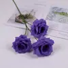 Flor Artificial Três Cabeças Rosa Diamante Flor Artificial Decoração de Casa Mesa de Jantar Mesa de Café Ornamentos Flor Artificial Cenário de Casamento Layout