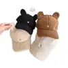 Gorra de Béisbol Adorable con Orejas de Conejo para Mujer, Otoño e Invierno, Lana de Cordero Engrosada Cálida Versátil para Adelgazar la Cara, Gorra Tipo Pato