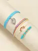 Pulsera Combinación Venta Caliente Transfronteriza de Amazon Pulsera de Ola Tejida con Cera Bohemia Traje