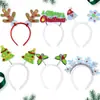 Nueva Diadema Fluorescente de Navidad Diadema Decoración Fiesta de Navidad Diadema de Astas Árbol de Navidad Neón Morado Tocado