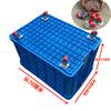 Caja de Plástico Rectangular Plegable Extra Grande y Gruesa con Ruedas, Caja de Plástico con Ruedas, Se Puede Usar con Tapa, Caja de Transferencia Logística