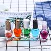 Atacado em forma de coração transparente esmalte garrafa portátil retoque tinta garrafa privada personalizado cosméticos vidro esmalte unha polonês garrafa