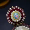 Anillo de Ópalo Natural Ultra-Hermoso con Excelente Cristal y Brillo Brillante, Diseño y Artesanía Impresionantes, Piedra Principal 8X10mm