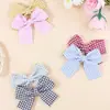 Tela de cuadros tejida Dopamina Ins Accesorios de joyería con lazo Zuecos Materiales DIY Accesorios Accesorios de ropa