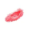 Chinelos de limpeza de chão, sapatos de calçar preguiçosos, esfregão de chenille doméstico para limpeza de chão, cabeça de esfregão destacável, laváveis, sapatos de calçar silenciosos