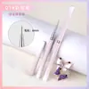 Conjunto de Pincéis para Nail Art com Cabo de Metal Novo Transfronteiriço, Conjunto Completo de Pincéis de Pintura, Canetas para Desenho de Linhas, Canetas Quadradas e Redondas para Fototerapia, Canetas Funcionais